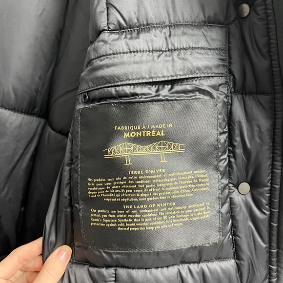 Kanuk Black insulated women's Parka jacket cinchable waist and hood Large - Picture 11 of 16